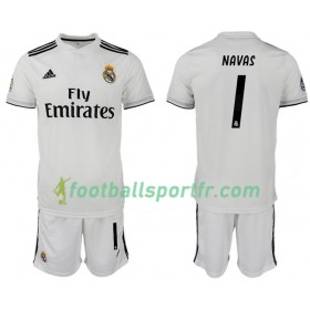 Tenue Real Madrid NAVAS 1 Enfant Domicile 2018-2019 Maillot de Foot